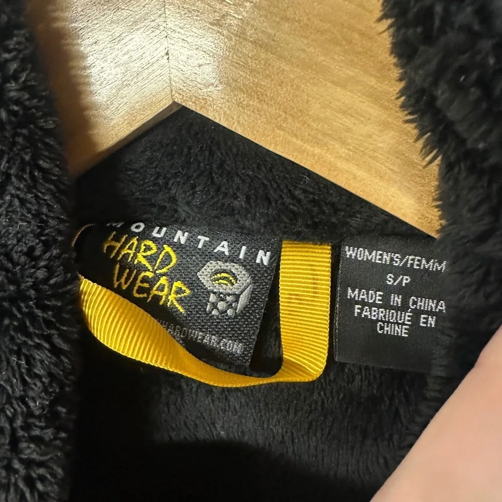 Mountain Hardwear Puffer Vest‎ Black Women's S/P Fleece Lined Collar Outdoor